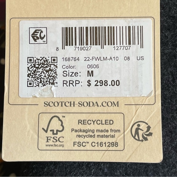 Scotch & Soda Classic Tailored Wool Blend Longline Lined Coat 0606 Grey Melange - Picture 13 of 14